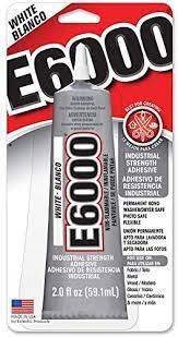 E6000 bonds fairly quickly and can be a pain to dissolve, while the needed solvents contain harsh or toxic chemicals. E6000 237040 2 Ounce Industrial Strength Craft Adhesive White Blanco 2 Pack Amazon Ae