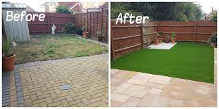 Artificial grass install in #barnes eclipse from @namgrass , cotswold buff gravel and @everedge atlas as edging. 10 Garden Transformations Using Artificial Grass