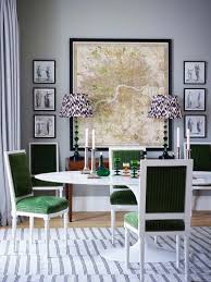Eclectic Dining Room With Green Chairs And Saarinen Tulip Table On Thou Swell Thouswellblog Dining Room Design Dining Room Furniture Trending Decor