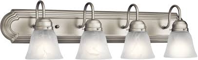 Kichler lighting camerena brushed nickel chandelier. Kichler 5338ni Bath And Vanity Wall Vanity Lighting 4 Light 400 Watts Brushed Nickel Vanity Lighting Fixtures Amazon Com