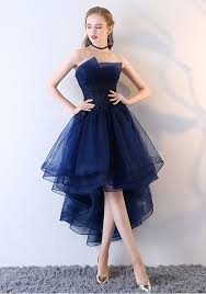 Navy Blue Evening Dress Short Front Long Back Gown Shop Cheap Sale Wanna 10 Discount Subc Evening Dresses Short Blue Evening Dresses Prom Dresses For Teens