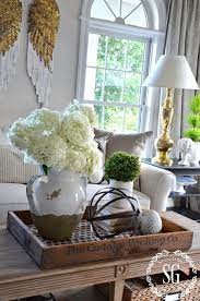 33 Rustic Farmhouse Style Tray Ideas For Charming And Elegant Arrangements Table Decor Living Room Dining Room Table Centerpieces Coffee Table Decor Tray