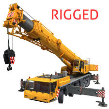 Mobile Crane Liebherr Rigging 3d Model 3d Model 3d Model Crane Model