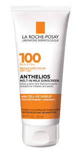 Amazon.com: La Roche-Posay Anthelios Melt-in Milk Body & Face Sunscreen  Lotion Broad Spectrum SPF 100, Oxybenzone & Octinoxate Free, Sunscreen for  Kids, Adults & Sun Sensitive Skin, Unscented, 3 Fl oz :