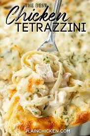 Condensed cream of chicken soup, chopped green bell pepper, pimientos and 7 more. Chicken Tetrazzini Plain Chicken