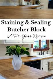 Sealing Butcher Block Countertops With Dark Tung Oil A Food Safe Stain For Butcher Block Joyfully Treasured Butcher Block Countertops Kitchen Diy Butcher Block Countertops Ikea Butcher Block Countertops