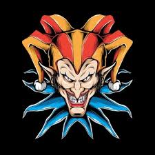 Monochrome element with skull in jokers cap and dagger vector illustration. Clown Images Free Vectors Stock Photos Psd