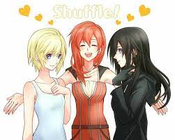 Namine Kairi And Xion Switched Hairstyles And They Look So Cute Kingdom Hearts Kingdom Hearts Wallpaper Kairi Kingdom Hearts