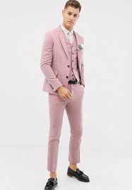 Morchan costumes slim costume 3 pièces blazer de soirée de mariage affaires veste veste et pantalon(large,gris). Costume Mariage Rose La Mariee Aux Pieds Nus