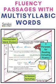 Building Fluency With Fluency Passages Using Multisyllabic Words Improving Comprehension Video In 2020 Fluency Passages Multisyllabic Words Activities Multisyllabic Words