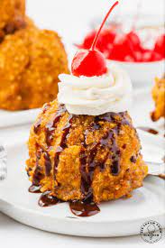 It S Easy To Make This Special Fried Ice Cream Dessert Rolled In Crushed Cornflakes And Deep Fried To In 2022 Easy Ice Cream Recipe Fried Ice Cream Homemade Ice Cream