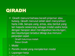Apa itu pengertian qiradh : Ppt Jual Beli Khiyar Qiradh Powerpoint Presentation Free Download Id 4388217