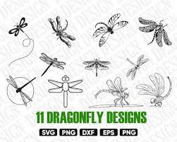 Download Dragonfly Svg Dragonfly Clipart Dragonfly Silhouette Insect Etsy