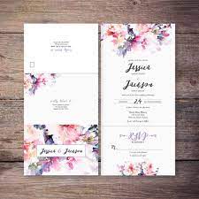 Printable Flower Watercolor Seal And Send Wedding Invite Pink Floral Send N 39 S Pink Wedding Invitations Flower Wedding Invitation Wedding Invitations Diy