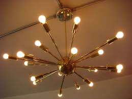 Polished Brass Atomic Sputnik Starburst Light Fixture Chandelier Ceiling Lamp Dining Room Inspiration Ebay