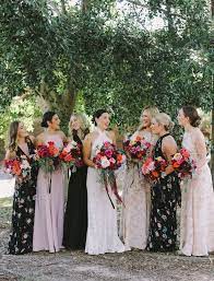 Floral Infused Australian Wedding Jenny Ben With Images Floral Bridesmaid Dresses Floral Bridesmaid Bridesmaid