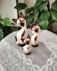 Biblo Ahsap Boyama Kedi Seramik