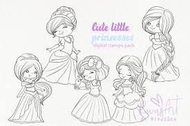 Search through 623,989 free printable colorings at getcolorings. Cute Princess Coloring Pages Pack Princesses Fairytale Etsy