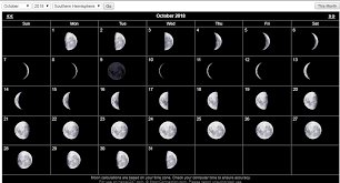 Printable Moon Calendar October 2018 Moon Calendar Calendar 2018 Printable Calendar