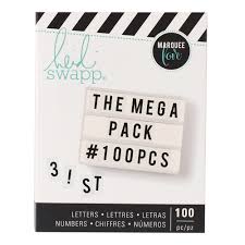 Heidi Swapp Lightbox Mega Pack Alphabet Black