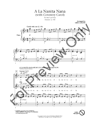 Acompañándote y asesorándote en la maravillosa aventura de ser padres. A La Nanita Nana Ssa Arr Greg Gilpin Choir Music Sheet Music Coventry Carol