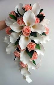 You can start with this base bundle of flowers separate them. Calla Lily And Rose Bouquet Lily Bouquet Wedding Flower Bouquet Wedding Bridal Bouquet