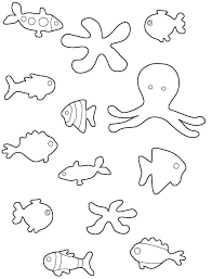 poissons a decouper et colorier tete modeler coloriage poisson theme de la mer cracheurs feu simple