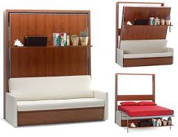 It's compact and comfortable when serving as a sofa and can easily extend into a bed with minimal effort. Brilliant Space Saving Bed And Sofa Murphy Sofa Bed Small House Decor