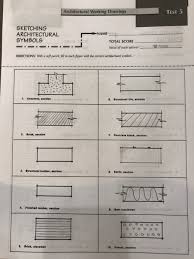 The symbols below are used in architectural floor plans. Architectural Working Drawings Test 4 Sketching Chegg Com