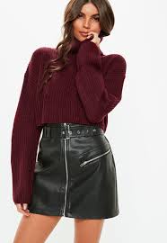 4.3 out of 5 stars 17,691. Burgundy Roll Neck Knitted Crop Sweater Sweaters For Women Knit Outfit Roll Neck Sweater