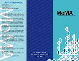 K A T E L I N G 3 Flap Brochure For Moma Brochure Moma Brochure Design