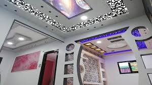 احدث ديكورات الدهانات قطيفة خشب حفر ورق حائط كورى و3d سقف فرنسى مشدود