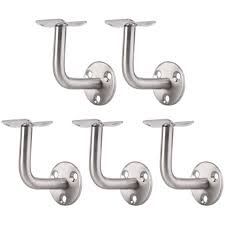 Hand Rail Bracket Black Wall Hanger Handrail Holder Stair Brackets Handrail Brackets For Staircases 5 Pack Stair Railing Bracket Heavy Duty Handrail Bracket Railing Supports Building Materials Bonsaipaisajismo Decking Fencing