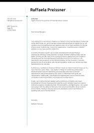 Financial Advisor Trainee Cover Letter Sample Kickresume
