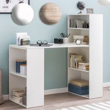 Schreibtisch bürotisch computertisch laptoptisch büromöbel mit regal farbwahl de der elegante und moderne schreibtisch ist eine praktische ergänzung zu jedem arbeitszimmer oder büro! Finebuy Schreibtisch Mit Regal 120x120x53 Cm Holz Modern Schreibtischregal Ablagefacher Pc Tisch Computertisch Mit Ablage Design Tisch Buro Mit Aufbewahrung