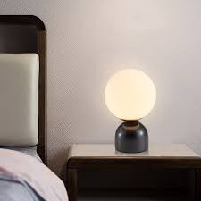 Modern Minimalist Black Marble Glass Globe Table Lamp 1 Light Table Lamp Lamp Modern Table Lamp Light Table
