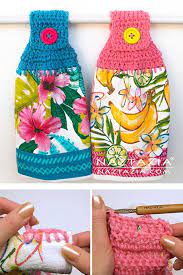 Crochet Hanging Kitchen Towel Topper Crochet Towel Topper Dishcloth Crochet Pattern Crochet Towel