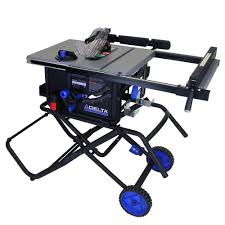 Delta 10 In 15 Amp Portable Table Saw With Folding Stand 36 6022 The Home Depot Portable Table Saw Woodworking Woodworking Tools For Beginners