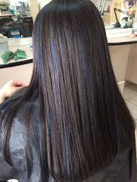 Blue Hair Color Highlights For Medium Hair Blue Hair Highlights Brown Hair Blue Highlights Hair Highlights