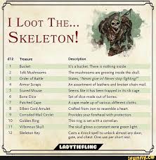 I Loot The Skeleton Bucket It S A Bucket There Vs Nothing Inside Ms Mushrooms The Mushrooms Are Growing Mslde The Skull Order Of Battle States Never Give Dungeons And Dragons Homebrew