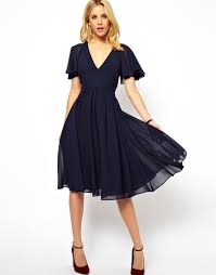 40s Style Asos Frill Sleeve Dress All The Dresses Fashion Midi Dress With Sleeves Midi Dress Party