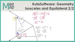Kutasoftware Geometry Isosceles And Equilateral Triangles Part 2 Youtube