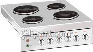 Stove top vector clipart and illustrations (931). A Stove Top Or Range With Four Burners Royalty Free Clipart Picture