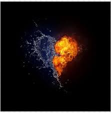 Cool Photo Heart Water And Fire Png Free Png Images Fire Heart Water Art Heart Wallpaper