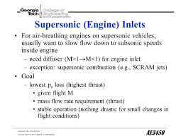 Supersonic Inlets Oblique Shocks 1 School Of Aerospace Engineering Copyright C 2001 By Jerry M Seitzman All Rights Reserved Ae3450 Supersonic Engine Ppt Download