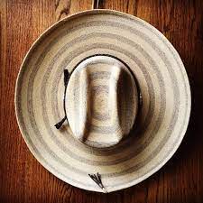Rare Striped Sahuayo Palm Leaf Weave Cowboy Hat Casa Chavez Sahuayo Michoacan Cowboy Hats Sahuayo Palm Leaf Weaving