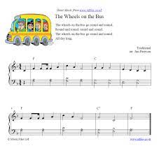 The Wheels On The Bus A Traditional Children S Song Download Pdf Sheet Music Midi Mp3 Files