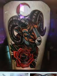 Traditional Ram Head Tattoo Ram Tattoo Tattoos Head Tattoos