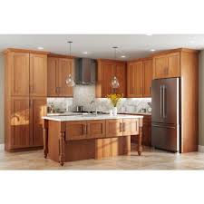 Home Decorators Collection Hargrove Assembled 9x36x12 In Single Door Hinge Left Wal Maple Kitchen Cabinets Brown Kitchen Cabinets Cherry Wood Kitchen Cabinets