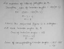 A polygon with 23 sides has a total of 3780 degrees. The Sum Of The Interior Angles Of A Regular Polygon With N Sides Is 1080 Degree Find The Following Maths Understanding Quadrilaterals 13455985 Meritnation Com